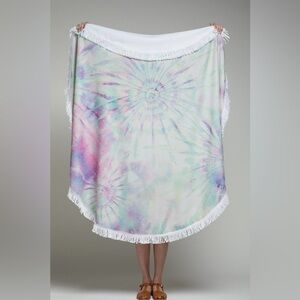 Ruggine Tye-Dye Round Beach Fringe Soft Towel